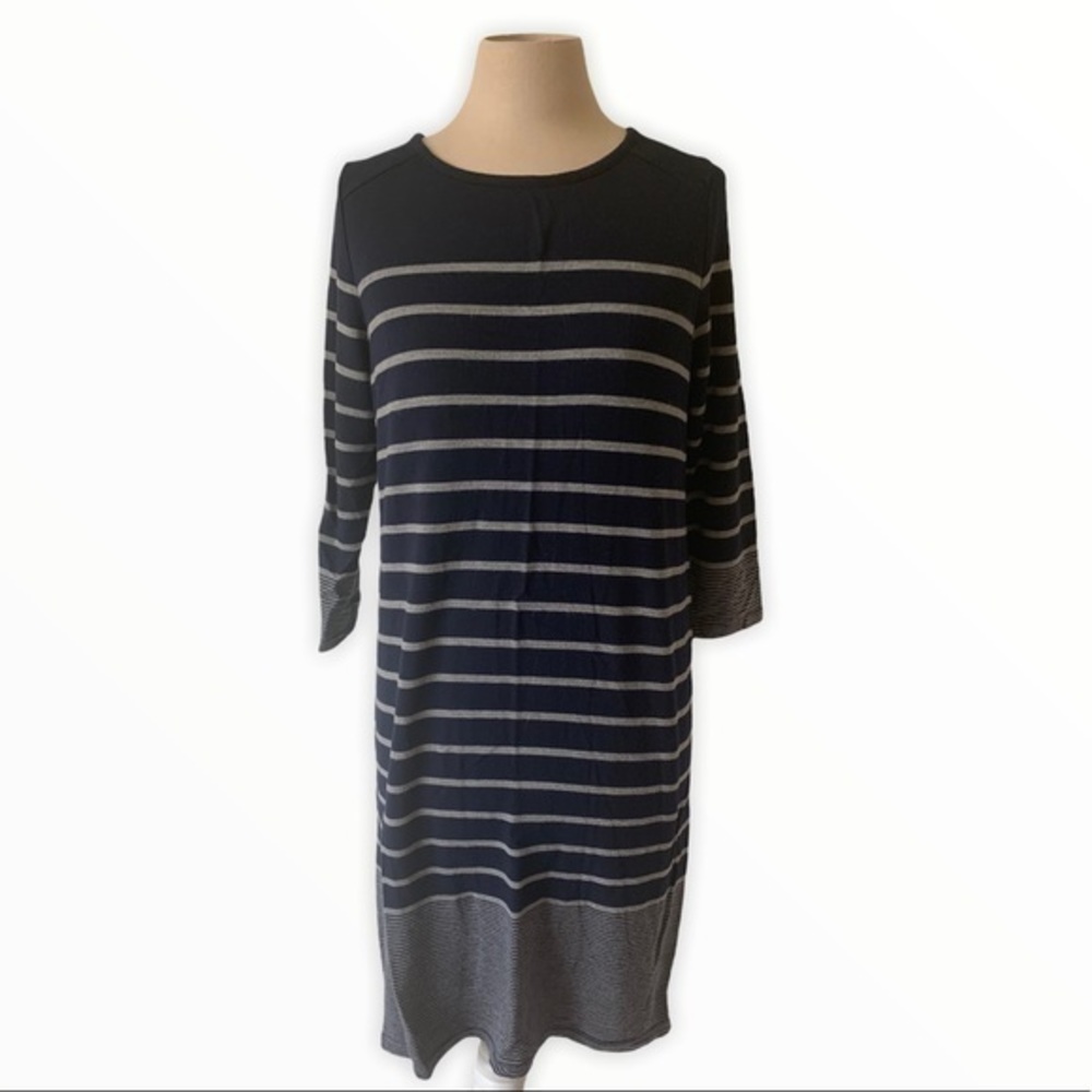 Hilary Ridley‎ striped 3/4 length sleeve dress - Picture 3 of 5